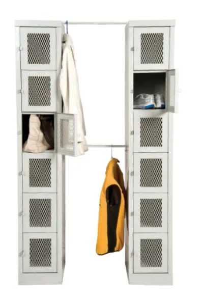 12 Person Locker with 2 level Coat Rods