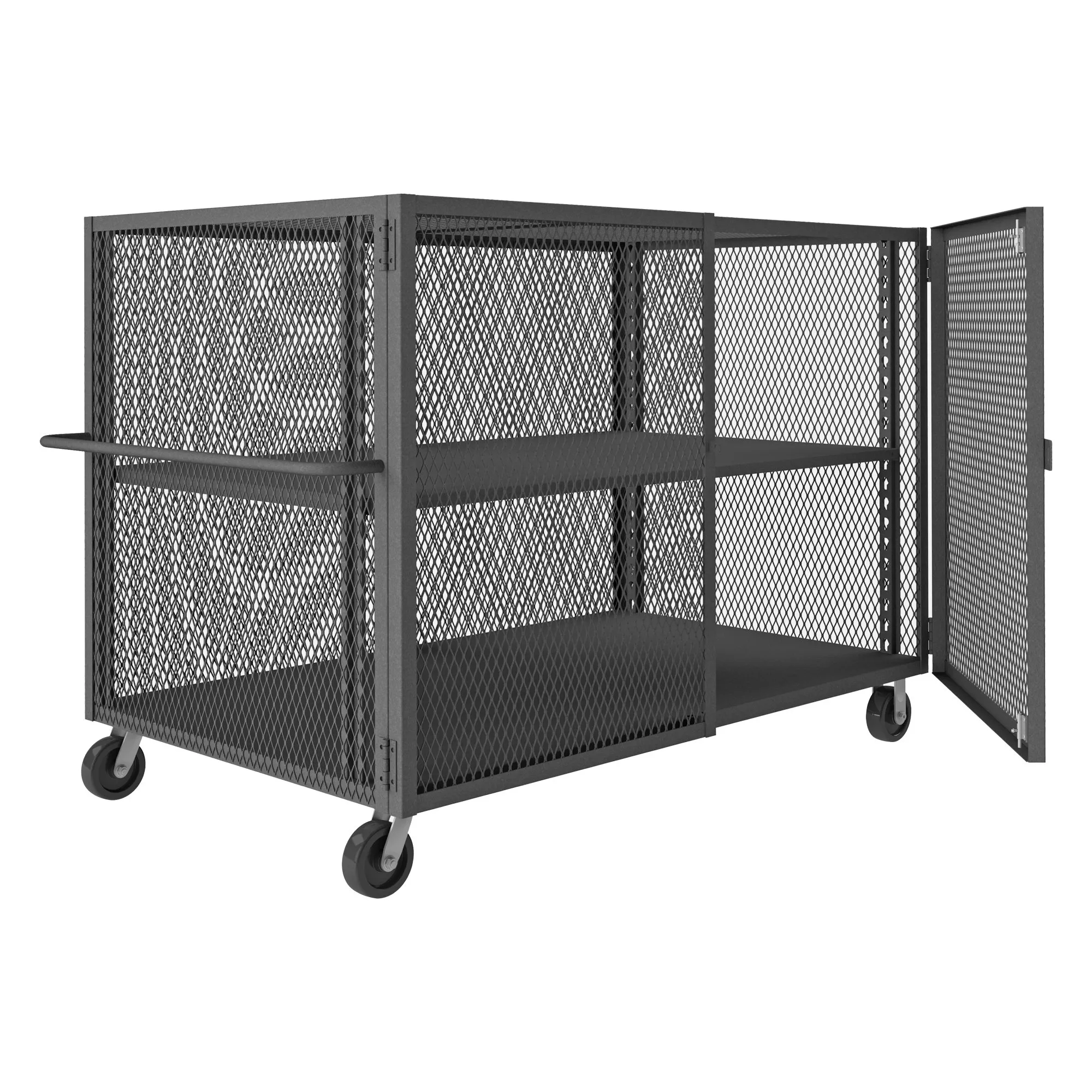 4 Sided Enclosed Security Cage Cart