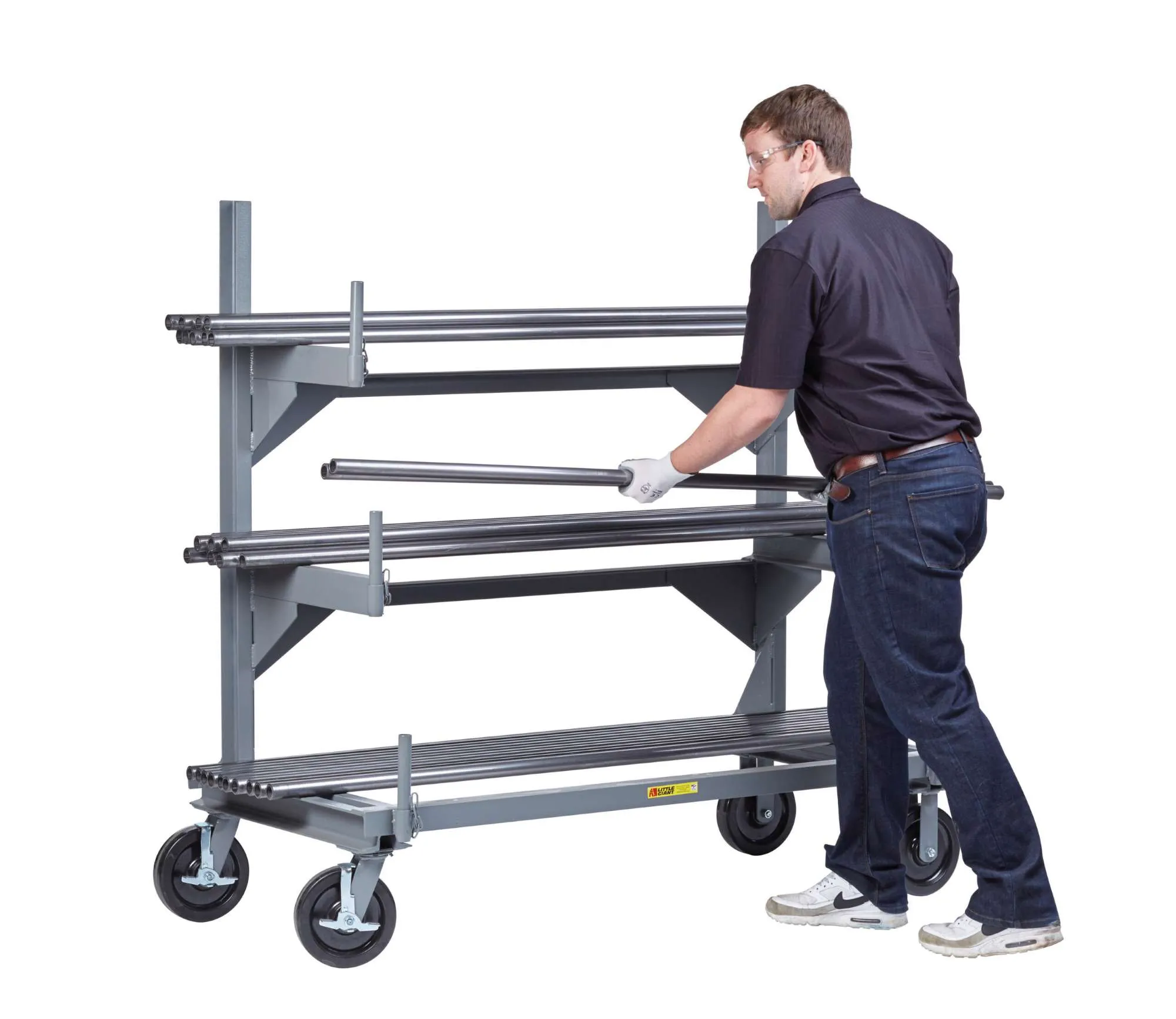 All Welded Cantilever Rack with Phenolic Wheels