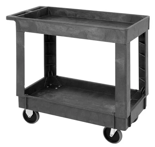 Polymer Mobile Cart with 2 Shelves