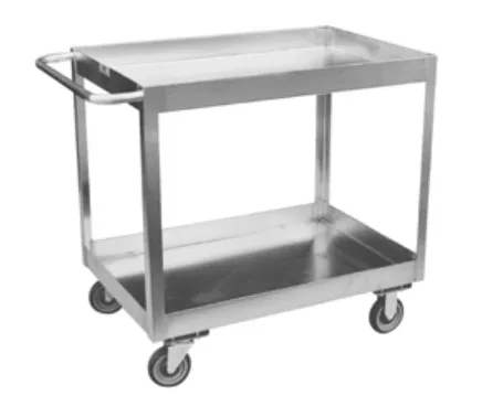 Two Shelf Stainless Steel Carts With Three Inch Lip