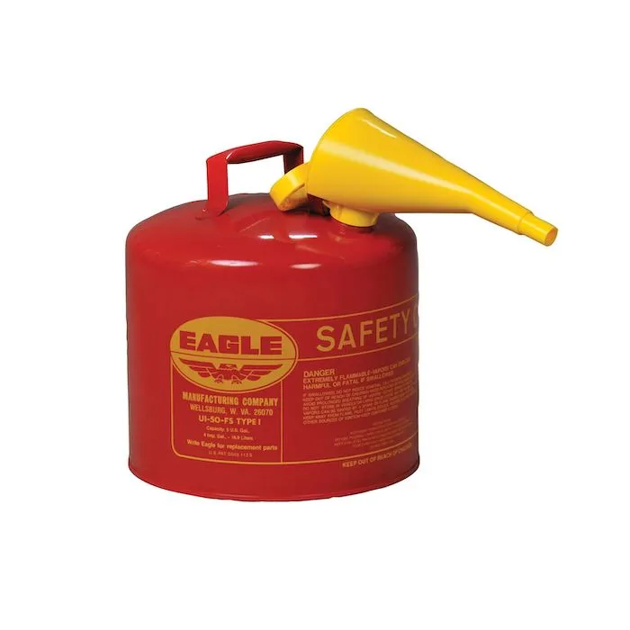 Type I Safety Can for Flammables with Funnel Attachment