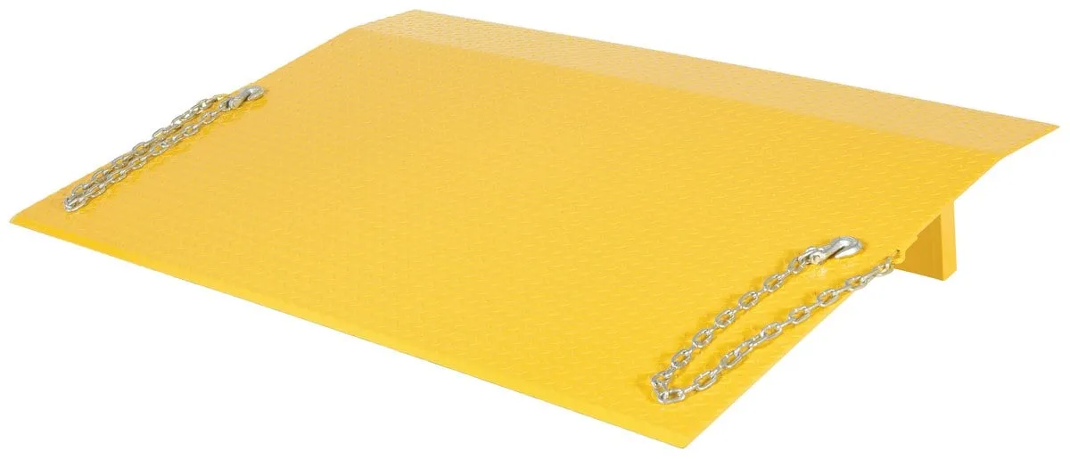 yellow steel dock plate