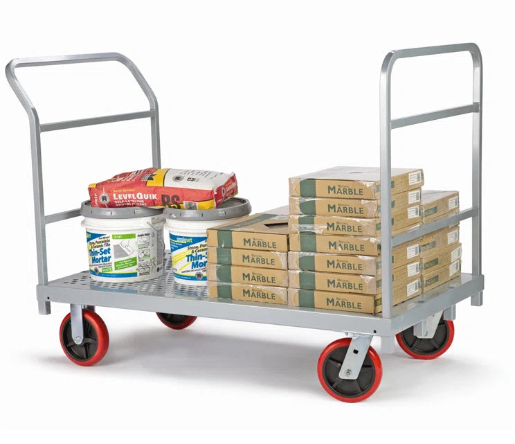 Rugged Heavy Duty Platform Trucks with Quiet Poly Casters