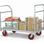 Rugged Heavy Duty Platform Trucks with Quiet Poly Casters