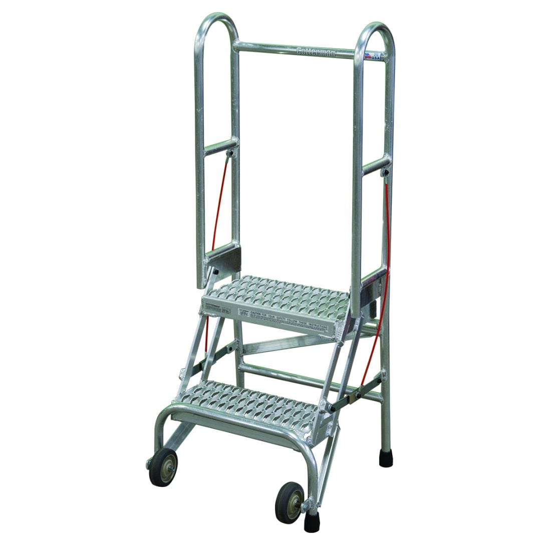 2 step serrated rolling ladder v2