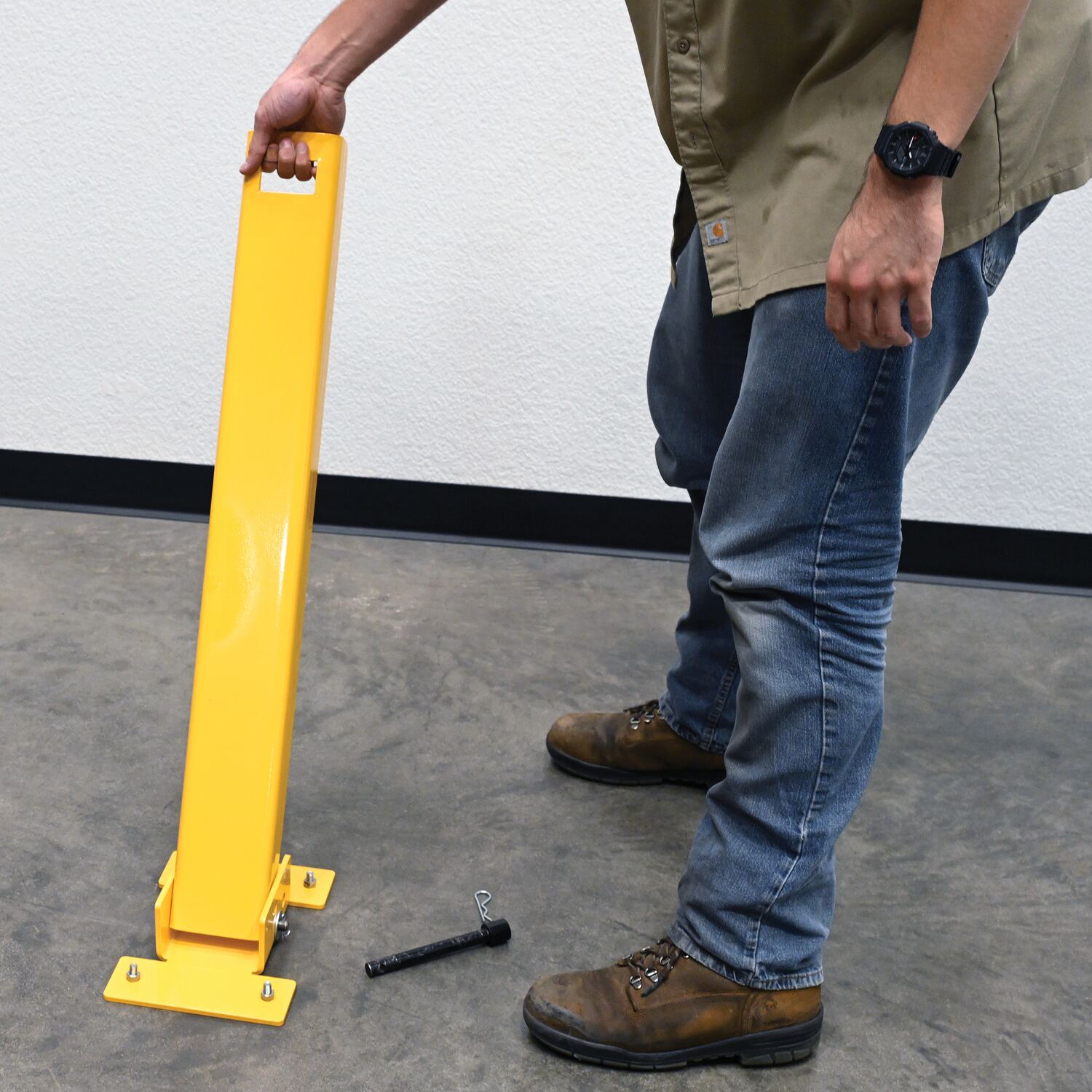 2 way fold down steel bollard v2