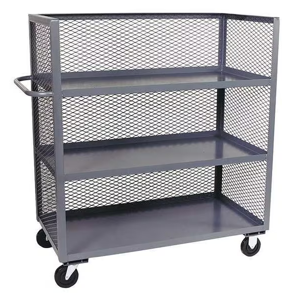 3 Sided Mesh Trucks with 4 Shelves