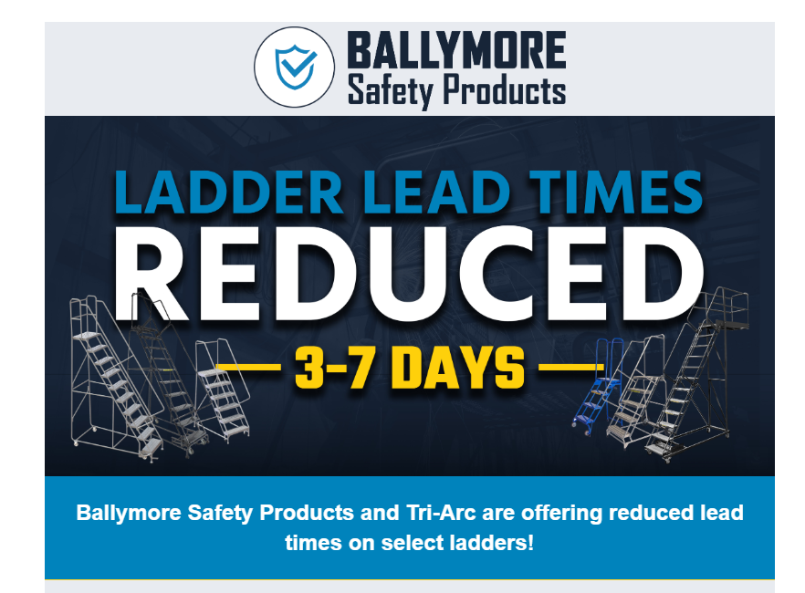 ballymore ladder lead times reduced