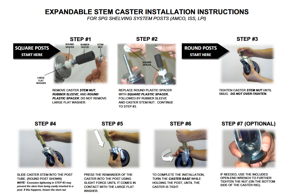 caster installation