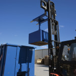 Fork Mounted Trash Bin Compactor