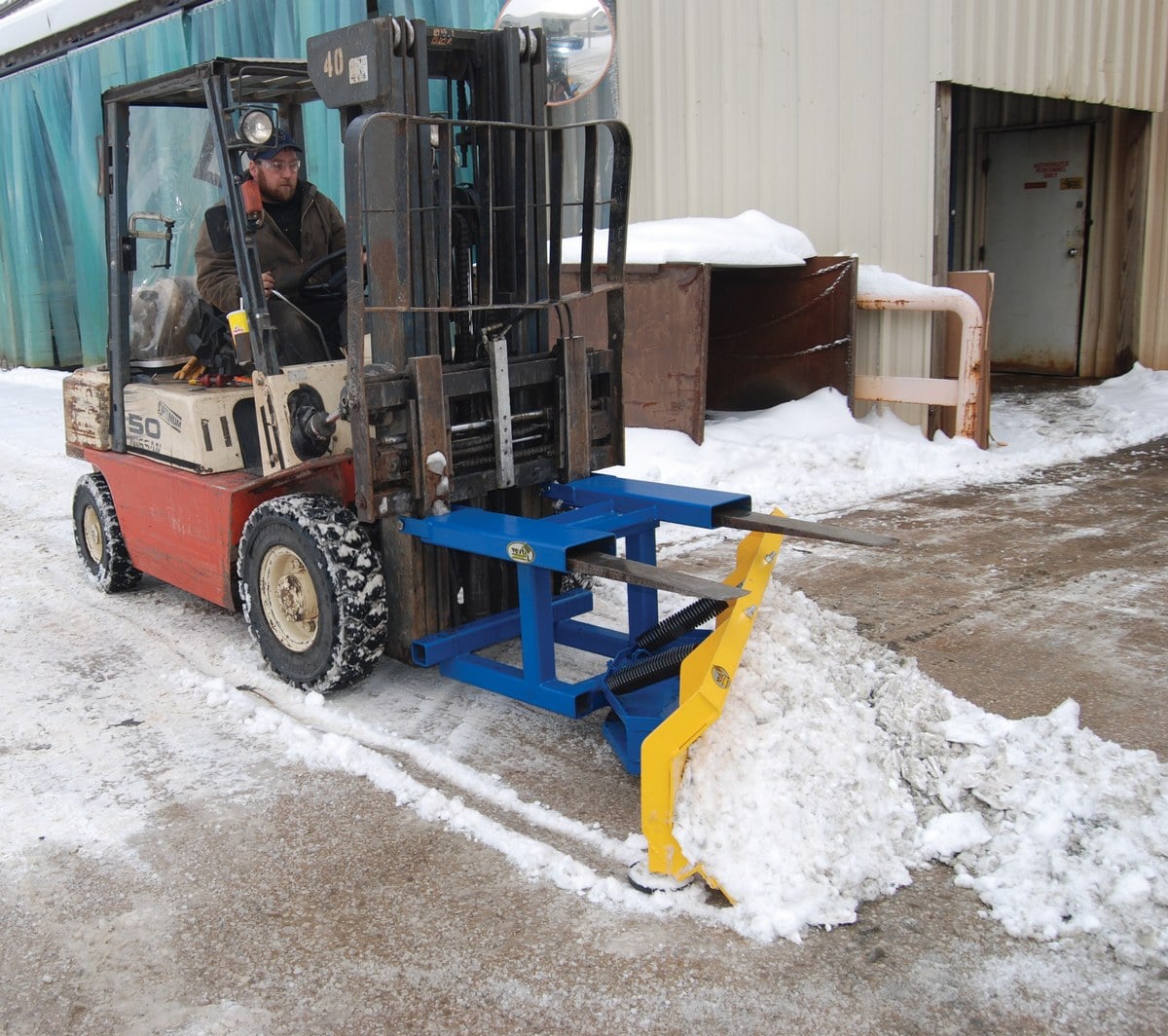 Forklift Mounted Snow Plow 