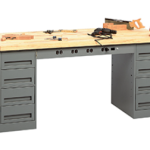 Two Drawer Workbench with Hardwood Work Surface