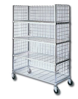 Three Sided Wire Shelving Carts